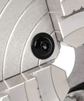 20 Pack M8 X 25mm Flanged Button Head Socket Cap Screws 304 Stainless Steel Fasteners Black Coated With Hex Driver close-up in machinery.
