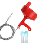 35 Ft Drain Cleaner Drum Auger Clog Remover For Kitchen Sink And Bathtub Drains Heavy Duty Unblocker With Durable Plastic Drum And Steel Cable