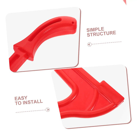 Close-up of red handles on Four Pack Woodworking Push Sticks And Push Blocks For Table Saws Pro Grade Hand Safety Tools