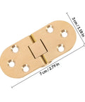 Brass Table Hinges 2-Piece Set For Butler Tray And Cabinet Furniture, 7 cm long with smooth finish and wear-resistant brass