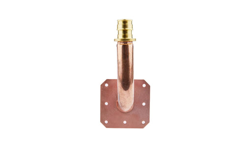 Pack Of 10 Copper Pex A Expansion Stub Out Elbows With Wall Flange Half Inch To 8 Inch Length For Pex A Tubing F1960 Compatible Lead Free Quick Install