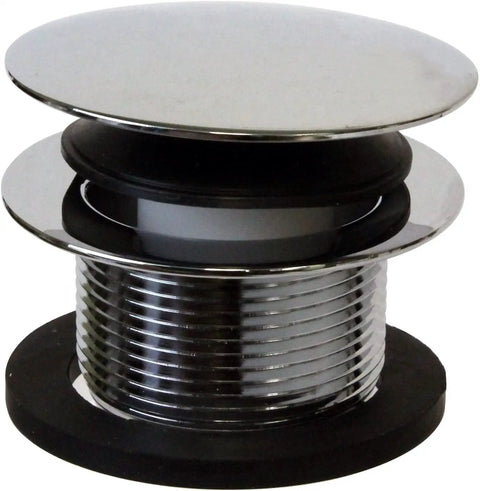 Built Tough Sch 40 Pvc Bath Waste And Overflow Assembly With Slick Illusionary Faceplate And Ada Compliant Toe Touch Drain Plug Polished Chrome