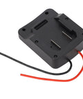 Battery Adapter For Parkside X20V Team 20V Tools With 18V Conversion Kit and PTFE Wire, top view showing connection wires