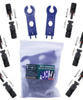 MC4 Solar Panel Connectors IP67 Waterproof 6 Pairs 12 Pieces Male and Female Cable Assembly Kit with Spanners