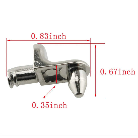 Built Tough Steel Shelf Support Pegs With 5mm Pins 10 Pack Heavy Duty Cabinet Hardware For Kitchens And Bookshelves Ridiculously Sturdy close-up image with dimensions.
