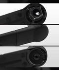 Close-up of textured black Window Crank Handle Compatible With Ford Lincoln And Mazda Vehicles showing connector details.