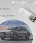 Windshield Washer Fluid Level Sensor Replacement For Nissan And Infiniti Cars, model 289111E400, with image of Infiniti SUV