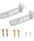 Top Shelf 2 Pack Dishwasher Mounting Brackets With Complete Screw Kit For Samsung Models including stainless steel brackets and screws