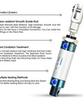 Built Tough Pneumatic Air Cylinder Featuring A Rock Solid Double Acting Design Hella Durable 16mm Bore 25mm Stroke Aluminum Housing with smooth guide rod.