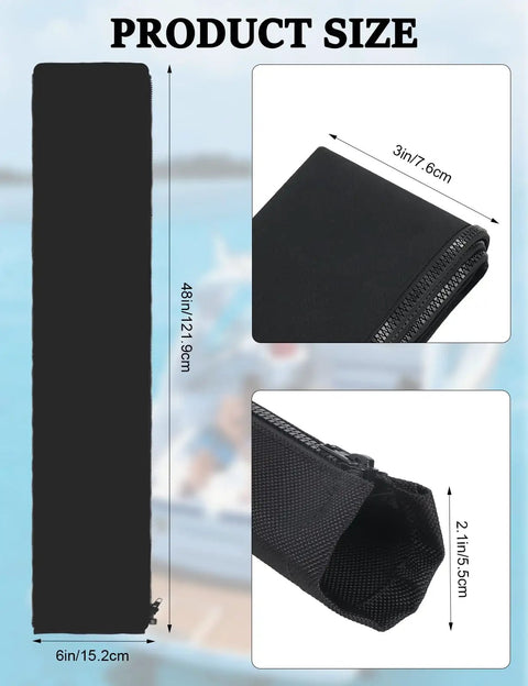 48 Inch Zippered Rigging Sleeve For Boats And Trolling Motors Heavy Duty 600D Waterproof Marine Cable Jacket size details