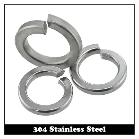 Lock Washers Assortment Kit 304 Stainless Steel M1.6 To M12 With Gasket Ring Cushion Split Spring Washers For Auto And Gearhead Projects Easy Install No Tools Needed 30 Pcs Pack For M12, 304 stainless steel split washers