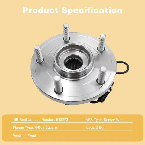 Beefed Up Pair Front Wheel Bearing And Hub Assembly 513273 Direct Replacement For 2008 To 2016 Town And Country 2008 To 2020 Grand Caravan