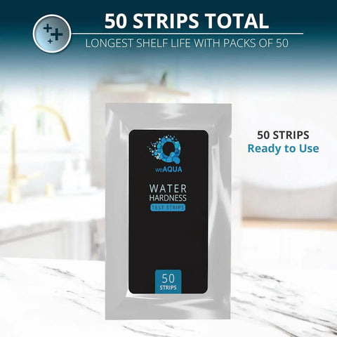 Hard Water Test Kit With DoubleCheck 50 Strips for Fast Calcium and Magnesium Readout 0-425 PPM in kitchen setting