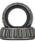 Close-up of Trailer Wheel Bearing Kit with Chrome 1.980 Inch OD Bearing Protector Caps for UFP 3500 lb Marine Hubs
