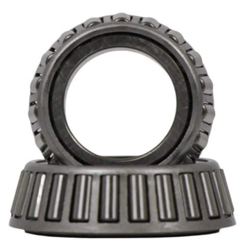 Close-up of Trailer Wheel Bearing Kit with Chrome 1.980 Inch OD Bearing Protector Caps for UFP 3500 lb Marine Hubs