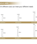 Diagram of 120 Piece Cotter Pins Assortment Kit 304 Stainless Steel 6 Sizes M1.6x25 M2.5x25 M2.5x40 M3.2x30 M3.2x40 M4x60 Durable For DIY Automotive Equipment Kindroufly.