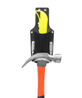 Rugged Leather Belt Holster With Steel Clip for hammer and box cutter, premium leather pouch for construction carpentry work.
