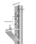 Detailed view of 10 Pack Stainless Steel Freezer Shelf Clips For Refrigerator Replacement Buckles And Hooks mounted on fridge support