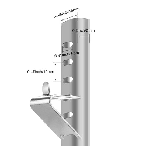Detailed view of 10 Pack Stainless Steel Freezer Shelf Clips For Refrigerator Replacement Buckles And Hooks mounted on fridge support