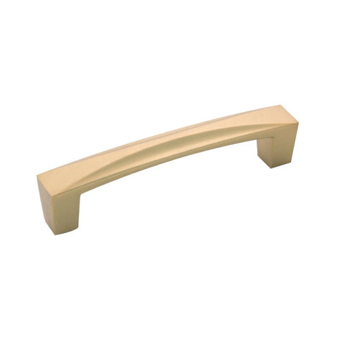 Solid Core Kitchen Cabinet Pulls 1 Pack 12 Inch Center to Center Chrome Crest Collection Luxury Handles gold finish close-up.