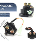 Plug And Play 12V Starter Relay For Four Wheel Scooters Go Karts And Motocross Heavy Duty Solenoid Switch side view with wiring details.