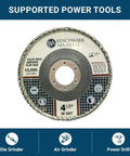 4.5 Inch Zirconia Curved Fillet Weld Flap Discs 36 Grit 5 Pack Pro Grade Grinding Wheel For Cleaning Welds Finishing