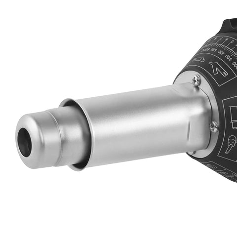 Close-up of stainless steel nozzle on High-Power 1600W 110V Hot Air Welder Gun For Plastic Welding, Adjustable 40 To 600 C