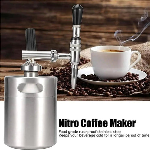 High Capacity Stainless Steel Cold Brew Drip Tower With Nitrogen Infuser And Pressure Release Valve for smooth low acid coffee