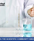 Person using Laboratory Grade Borosilicate Glass Beaker Set Of Five With 50 mL 100 mL 250 mL 500 mL And 1000 mL Sizes Durable ASTM E960