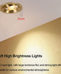 Badass 3 Inch Brass Recessed Downlights Featuring Sleek Baffle Trim And Solid Copper Build For Dead On Precision. 5mm recessed LED fixture.
