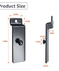 Metal Slatwall Utility Hooks 10 Pack Set Heavy Duty Slatwall Hangers For Photos Frames Paintings And Art Displays Black Galvanized Finish Notch Design For Secure Mount Durable And Corrosion Resistant Easy Install product dimensions