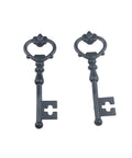 10 Pack Key Shape Cabinet Pulls Black Zinc Alloy Drawer Pulls Decorative Dresser Cupboard Knobs for Furniture Wardrobe with Screws