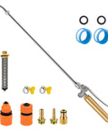 All Metal Sprayer Wand For One Half Inch Hose Quick Connectors With Brass Barb Fittings One Quarter Inch And Three Eighths Inch