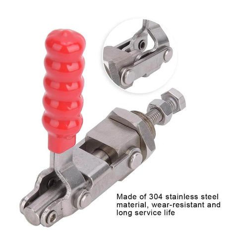 Heavy Duty 300 Lb Quick Release Toggle Clamp With 304 Stainless Steel Construction, 38mm Stroke, close-up view