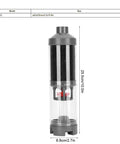 Ultra Quiet Submersible Aquarium Pump With Three Stage Filtration For Fish Tanks And Ponds Delivers Crystal Clear Water shown in dimensions