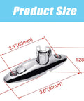 Premium 2 Pack Bimini Top Quick Release Hinge With 316 Stainless Steel Deck Mount, 3.6x1.28x2.5in dimensions for boat use.