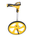 Distance Measuring Wheel with Backlit Digital Display, Telescopic Swing Measurement Tool, Imperial Metric Hold, Memory Saving in yellow and black.