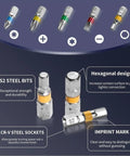 Heavy Duty 41 Tool Set With Mini Ratchet Featuring S2 Bits And CrV Sockets For Tight Spots, Perfect Swap Meets and Home Repair Jobs You Gotta Get Done Fast Without The Hassle. S2 steel bits and CR-V sockets shown