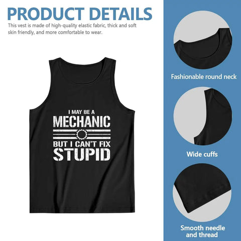 Mens Graphic Muscle Tank Top Featuring Witty Garage Boss Quote 100 Percent Comfy Cotton Tee For Gym Grinds And Sunday Chill Lightweight Fitted Sleeveless Workout Shirt Fresh Threads in black with round neck.