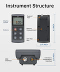 Instrument structure of All In One Portable PH Meter With ATC And Large Backlit Display, 0.01 PH Accuracy, 6.5 inch height