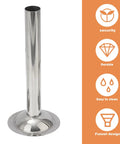Size 8 Stainless Steel Sausage Stuffer Tubes Set Three Tube Kit for Ground Beef Pork Turkey and Venison Meat Filler Tubes