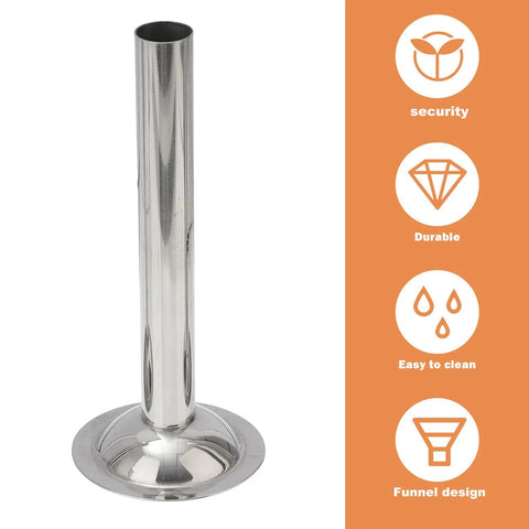 Size 8 Stainless Steel Sausage Stuffer Tubes Set Three Tube Kit for Ground Beef Pork Turkey and Venison Meat Filler Tubes