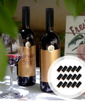 Sleek Black Wine Bottle Shrink Caps Engineered For Fast Heat Shrink Sealing Hella Durable Premium PVC Build on wine bottles and glass.