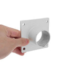 Heavy Duty Steel Dryer Base Replacement Part With Granule Discharge Outlet Anti Slip Pattern Metal fitting held in hand.