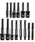 Domary 16-Piece Impact Socket Adapter Kit In Solid Chrome Steel That Lets You Flex On Tough Jobs With Heavy Duty Extensions And Multi-Function Heads For All Your Garage Gigs And DIY Projects, 16-piece set