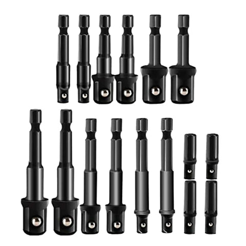 Check out this 24 Piece Chrome Steel Socket Adapter Kit With Secure Detent Balls Perfect For Your Cars And Trucks To Tackle Any Project Without Breaking The Bank Or Lugging Heavy Gear Around, black socket adapters