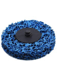 25 Pack 3 Inch Quick Change Strip And Clean Discs For Paint And Rust Removal Heavy Duty Beefy Non Woven Nylon With Extra Coarse Grit Blue Discs