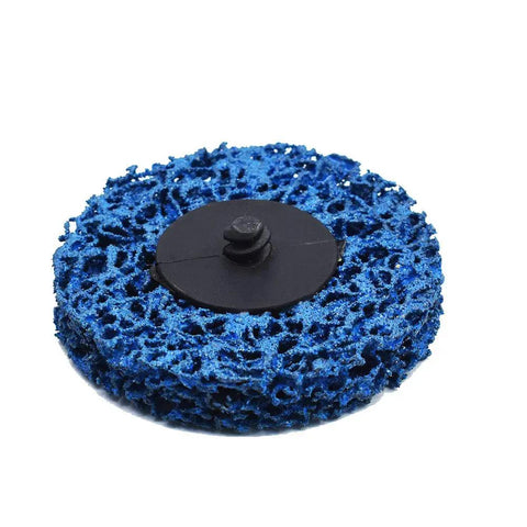 25 Pack 3 Inch Quick Change Strip And Clean Discs For Paint And Rust Removal Heavy Duty Beefy Non Woven Nylon With Extra Coarse Grit Blue Discs
