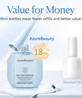 18ml Nail Dehydrator and Primer Pro Grade Set Acid Free and Hema Free with dropper next to standard bottle size comparison
