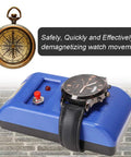 Pro Grade Watch Demagnetizer Tool For Mechanical Timepieces 110V Degauss Device Portable Repair Kit With Screwdrivers And Tweezers